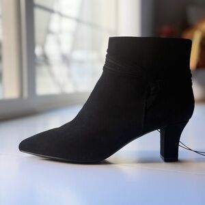 East 5th Black Suede Ankle Booties